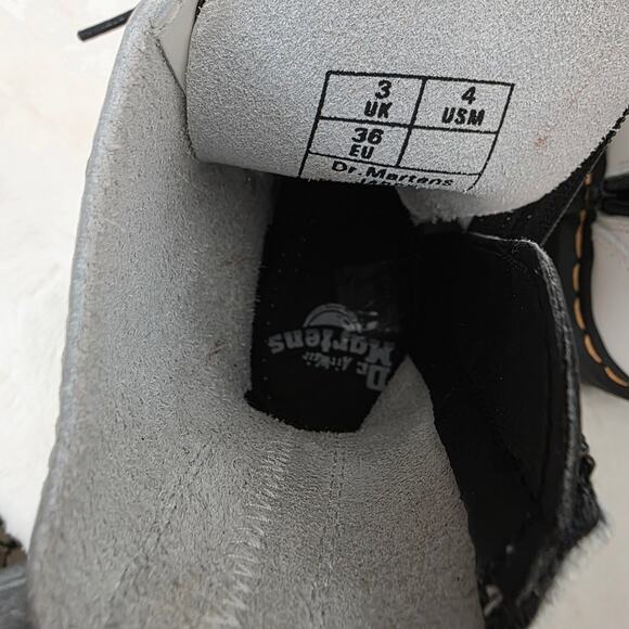 DR. MARTENS Jadon White Patent Leather Chunky Platform Boots Quad Retro US 5 - Picture 9 of 11